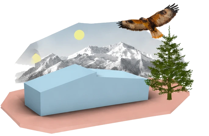 Mountain-inspired massing