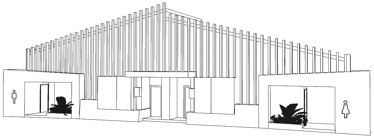 Qinghai toilet architectural rendering