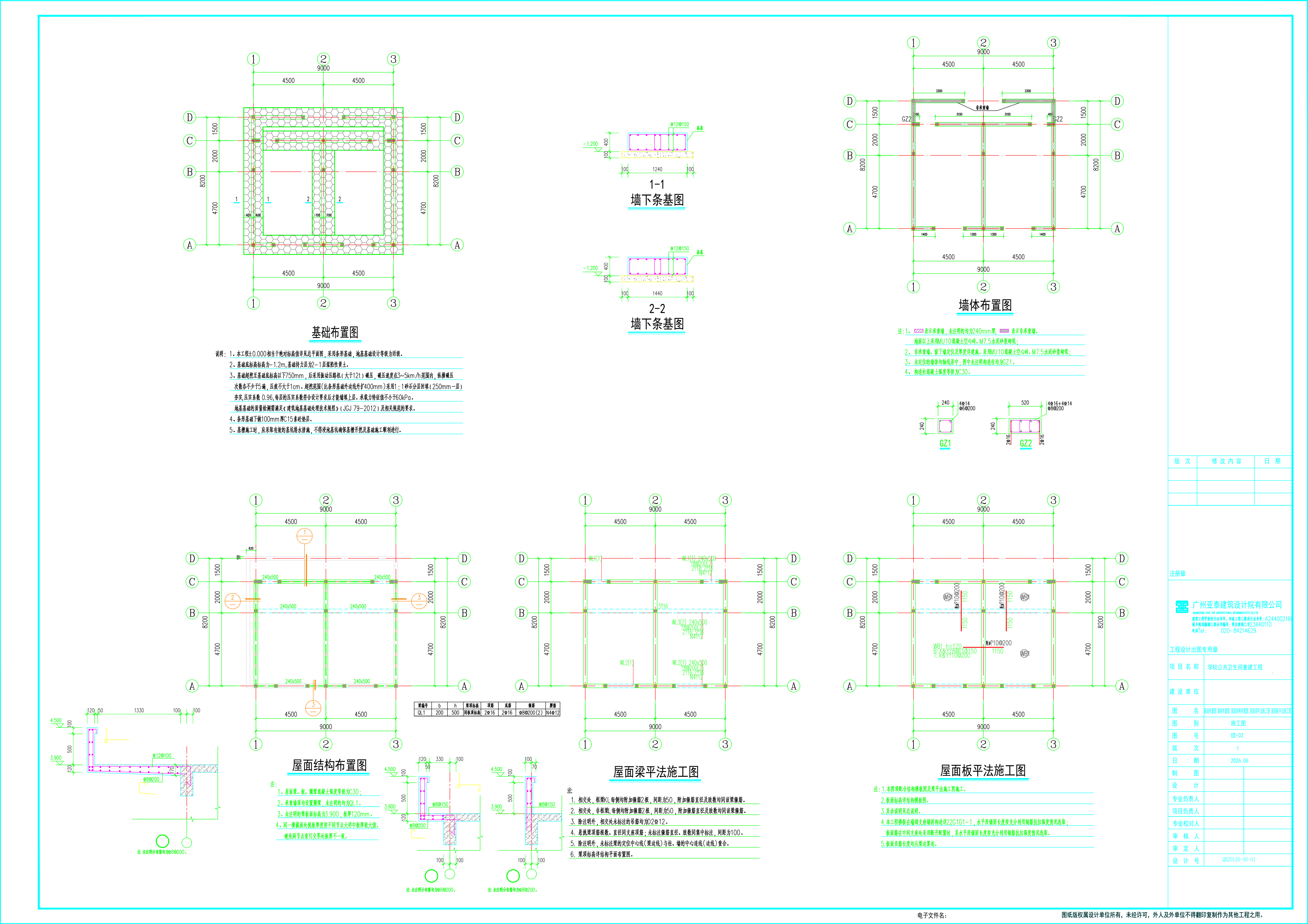 Structure · Foundations & roof